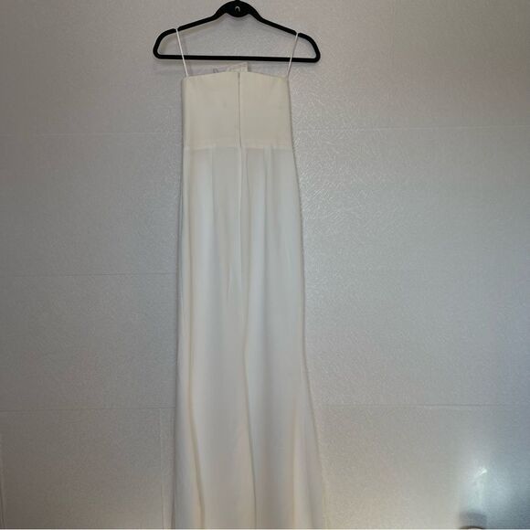 DRESS the Population Fernanda Strapless Evening Gown WHITE S - Picture 4 of 5